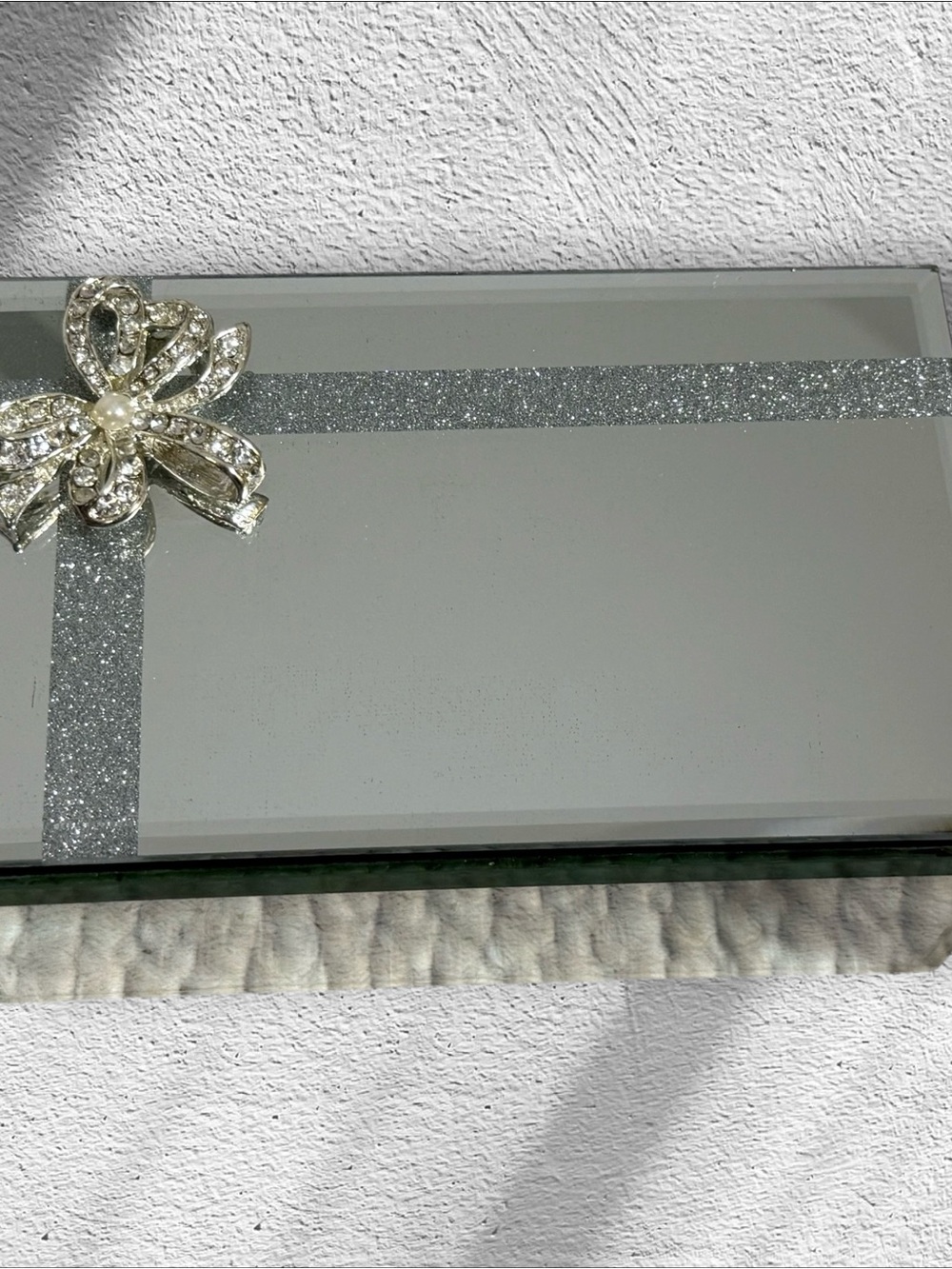 American Atelier Silver Mirrored Jewelry Box